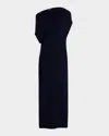 Ramy Brook Chet One-shoulder Sweater Dress In Navy