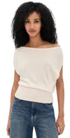 Ramy Brook Chet Sweater Bone In Brown