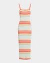 Ramy Brook Cheval Striped Midi Dress In Bright Lily Stripe