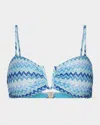 Ramy Brook Chevron Jaedyn Bandeau Bikini Top