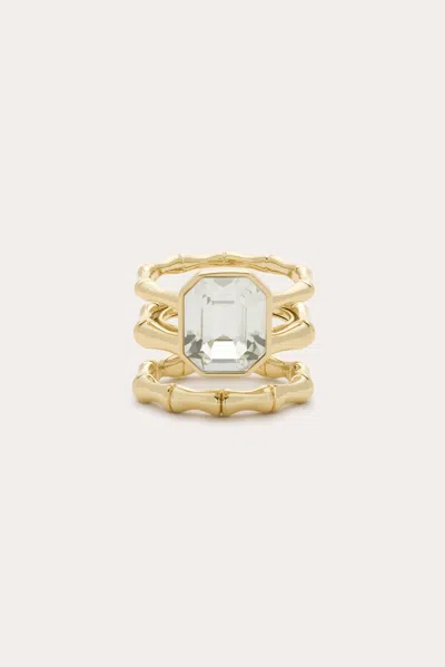 Ramy Brook Chiara Gemstone Stacked Ring In Gold