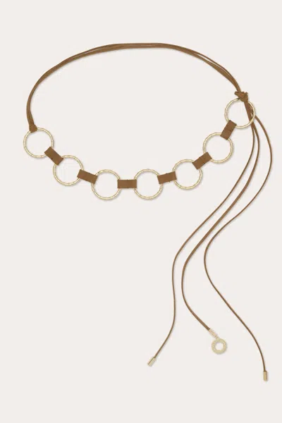 Ramy Brook Chiara Suede Chain Belt In Brown