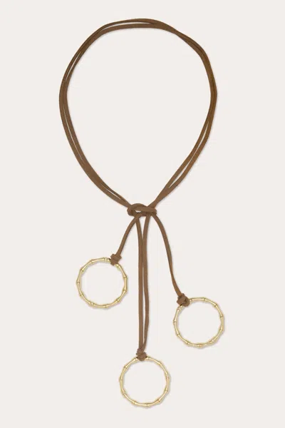 Ramy Brook Chiara Suede Wrap Necklace In Gold