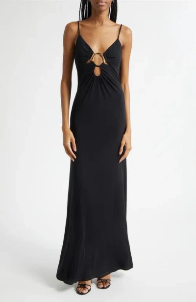 Ramy Brook Chrissy Cutout Stretch Jersey Gown In Black