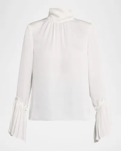 Ramy Brook Christy Ruffle-cuff Blouse In White