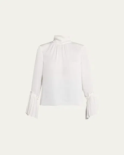 Ramy Brook Christy Ruffle-cuff Blouse In White