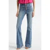 Ramy Brook Cindy Exposed-button Fly Wide Leg Jeans In Light Wash