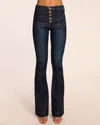 Ramy Brook Cindy High-rise Flare-leg Jeans In Dark Wash In Blue