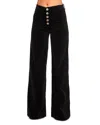 Ramy Brook Cindy High Rise Wide Leg Jeans In Black Velvet In Black
