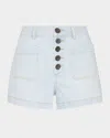 Ramy Brook Cindy Button Fly High Waist Denim