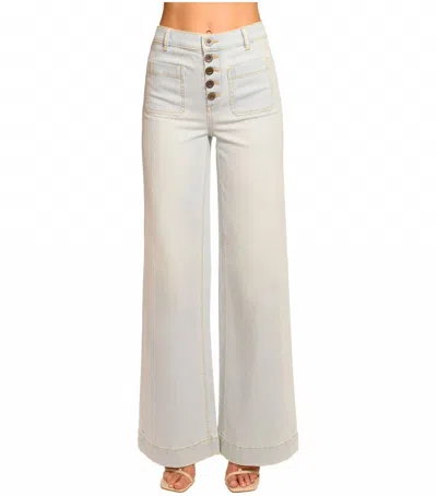 Ramy Brook Cindy Wide Leg Jean In Bleach In White