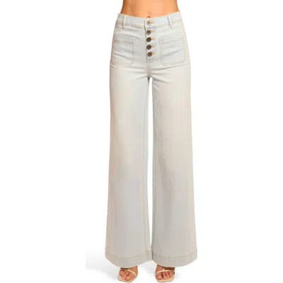 Ramy Brook Cindy Wide Leg Jeans In White