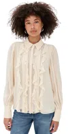 Ramy Brook Claire Blouse Bone In Neutral