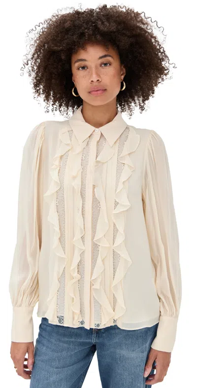 Ramy Brook Claire Blouse Bone In Neutral