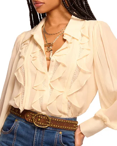 Ramy Brook Claire Silk Shirt In Neutral