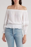 Ramy Brook Clara Off The Shoulder Blouse In White