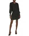 Ramy Brook Clarinda Drop-waist Mini Dress In Black