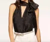 RAMY BROOK CLAUDIA BOW TOP IN BLACK PETAL