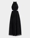 Ramy Brook Claudia Embroidered Cutout Maxi Dress