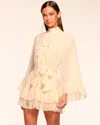 Ramy Brook Claudia Ruffle Tie Waist Mini Dress In Multi