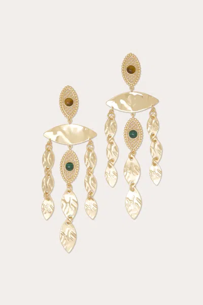 Ramy Brook Cleo Chandelier Gemstone Earrings In Gold