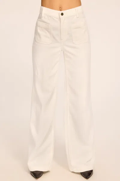 Ramy Brook Cleo Corduroy Demi Petite Jean In Winter White