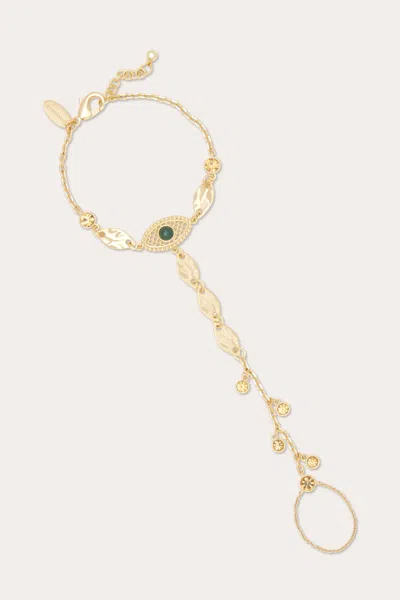 Ramy Brook Cleo Embellished Hand Chain In Gold