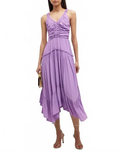 Ramy Brook Cleo Handkerchief V-neck Midi Dress In Mauve Lilac In Purple