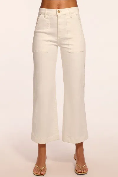 Ramy Brook Clifford Cropped Wide Leg Jean In White