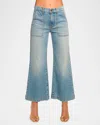 Ramy Brook Cropped Clifford Wide Leg Jean In Light Wash