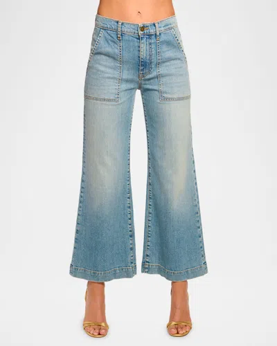 RAMY BROOK CLIFFORD CROPPED WIDE-LEG JEANS