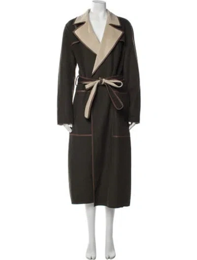 Pre-owned Ramy Brook Coat In Green
