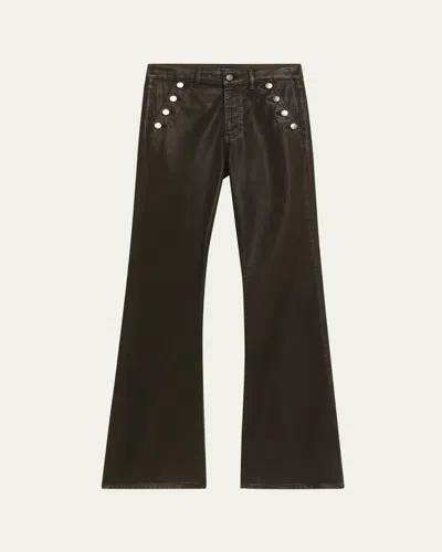 RAMY BROOK COATED HELENA FLARE JEANS
