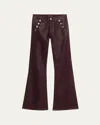 Ramy Brook Coated Helena Flare Jeans In Purple