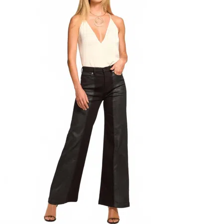Ramy Brook Coated Vinnie Wide Leg Jean In Black