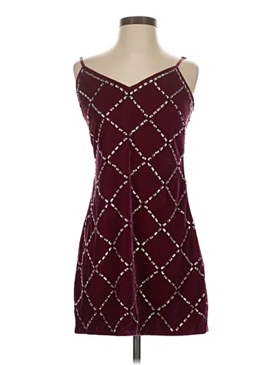 Pre-owned Ramy Brook Cocktail Dress In Burgundy