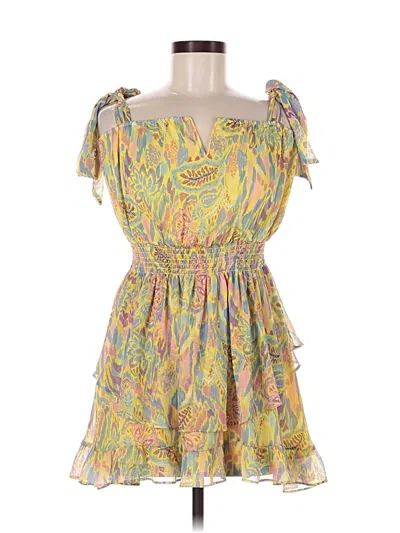 Pre-owned Ramy Brook Cocktail Dress In Yellow