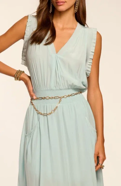 Ramy Brook Coco Sleeveless A-line Dress In Blue