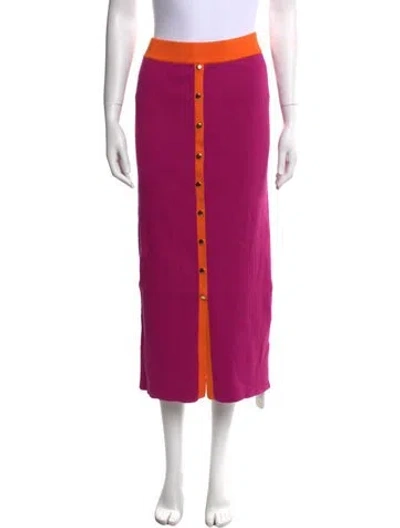 Pre-owned Ramy Brook Colorblock Pattern Midi Length Skirt W/ Tags In Multi