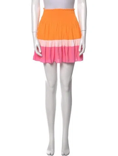 Pre-owned Ramy Brook Colorblock Pattern Mini Skirt W/ Tags In Multi