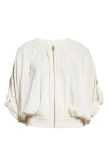Ramy Brook Coral Bomber Jacket In White
