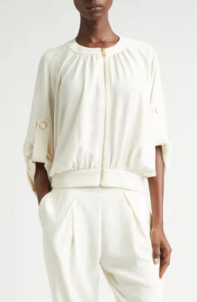 Ramy Brook Coral Bomber Jacket In Winter White