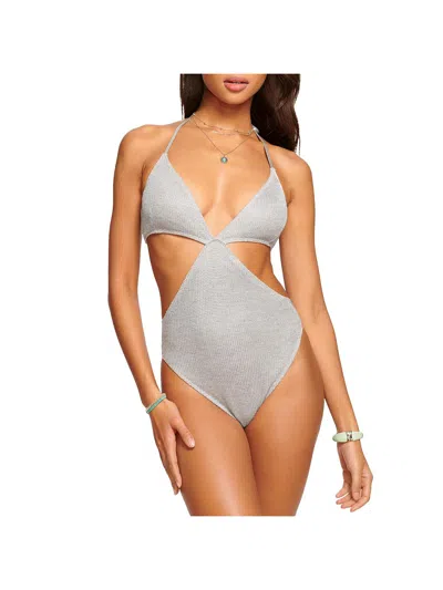 Ramy Brook Corina Womens Metallic Polyester One-piece Swimsuit In White