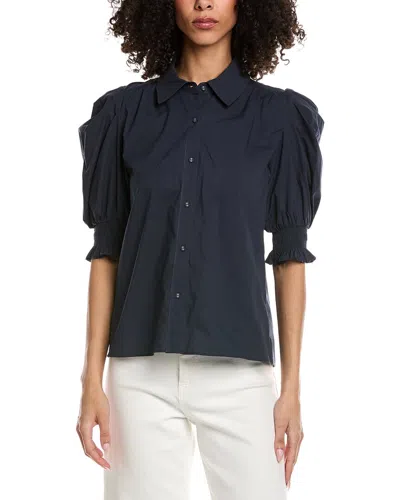 Ramy Brook Corinne Long Sleeve Top In Animal Print