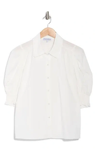 Ramy Brook Corinne Puff Sleeve Button-up Shirt In White