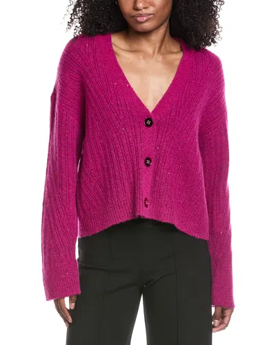 Ramy Brook Cornelius Wool & Alpaca-blend Cardigan In Pink