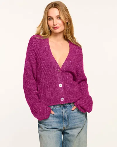 Ramy Brook Cornelius Wool Cardigan Sweater In Charcoal