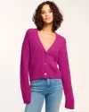 Ramy Brook Cornelius Wool Cardigan Sweater In Magenta