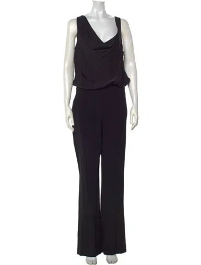 Pre-owned Ramy Brook Cowl Neck Jumpsuit In Black