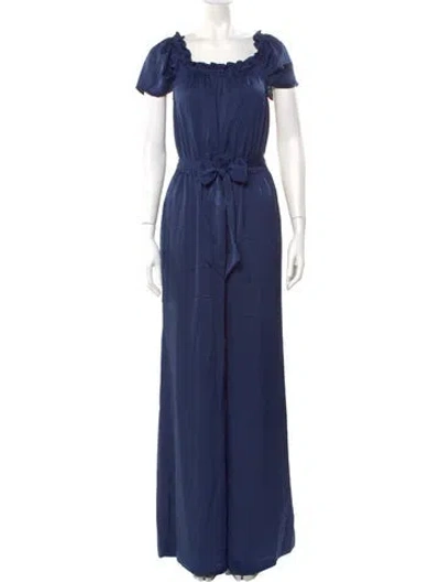 Pre-owned Ramy Brook Cowl Neck Jumpsuit W/ Tags In Blue